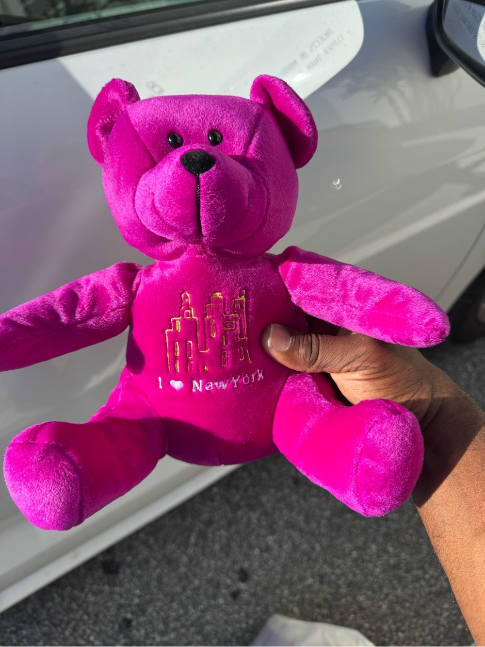 Fiesta Pink Plush Teddy Bear "I ♥ New York" -